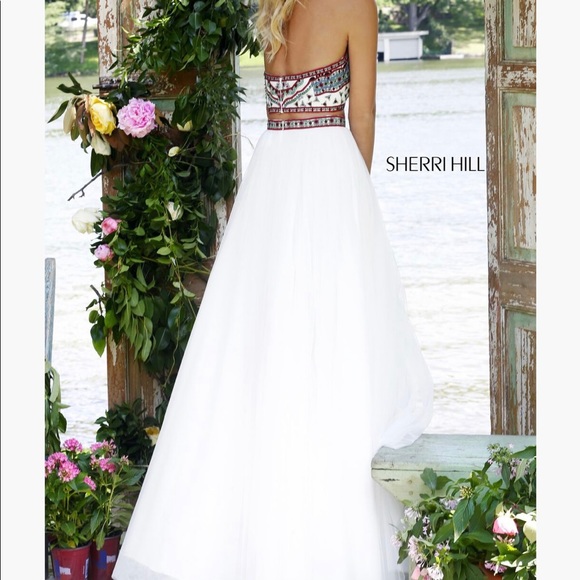 Sherri Hill #50075 Bohemian Embroidered Prom Dress,Wedding, Formal,Quinceanera - Picture 10 of 11